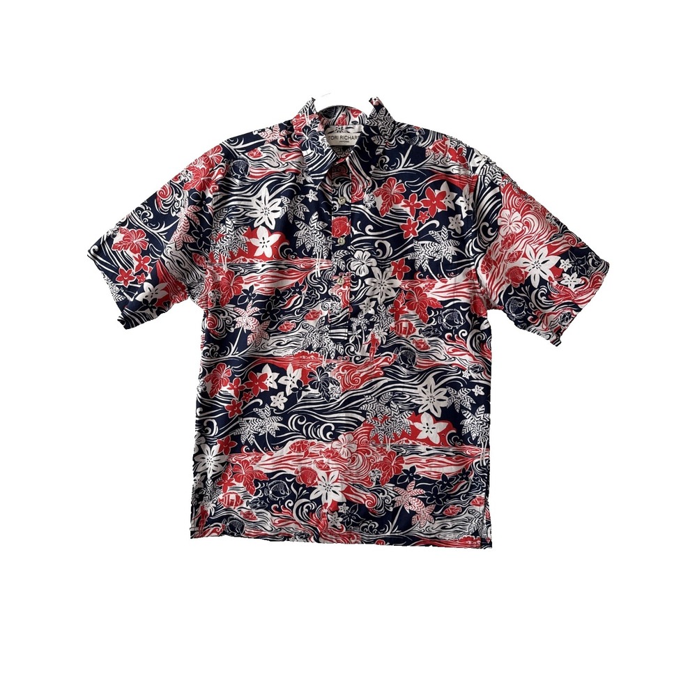 Tori Richards Uniform Hawaiian Surf Half Button Collared Shirt XS Resort Beach‎